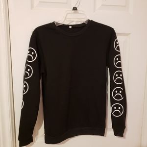 Sad aesthetic black sweatshirt